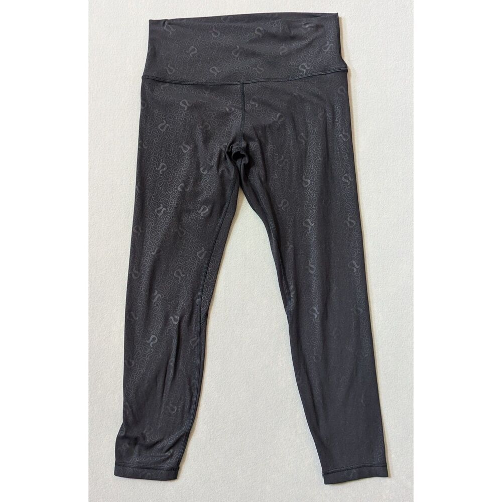 lululemon Align High-Rise Pant 25" Yogo Emboss Black Size 10